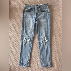 DEX Mid-Rise Light Wash Distressed Jeans